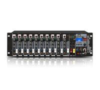 8-Input Preamplifiers, Rack-Mountable Mic/Line Mixer Console, with 48V Phantom Power, 3 Band Eq Per Channel, for Bar, Stage Performance, Recording Room