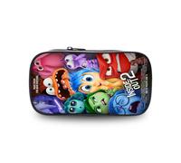 (8) Inside Out Large Pencil Bag Sturdy Oxford Cloth Multicolor For Boys And Girls