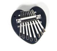 8 Key Kalimba Portable Metal Keys with Lanyard, Instruction Manual Thumb Piano for Children, Beginners Finger Piano Music Enlightenment(Heart C)