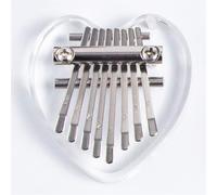 8 Key Kalimba Portable Metal Keys with Lanyard, Instruction Manual Thumb Piano for Children, Beginners Finger Piano Music Enlightenment(Heart A)
