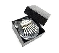 8 Key Transparent Acrylic Mini Kalimba Thumb Piano Portable Finger Piano Musical Instrument With Case Kalimba Thumb Piano (Color : 02)