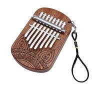8-key Wooden Kalimba Thumb Piano for Beginners, Portable | Manganese Steel Tines, Curved Body Design, Pleasant Tone, Classroom Music, Camping, Christmas Gift