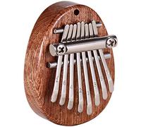 8 Keys Mini Kalimba, Solid Wood Finger Thumb Piano, Portable Marimba Musical Thumb Piano with lanyard, Gift for Kids Adult Beginners Professional (natural wood)