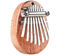 8 Keys Mini Thumb Piano for Beginners Wooden Brown Kalimba | Warm Comfortable Tone, Ethereal Pure Notes, Unique Lovely Look, Small Instrument for First-time Players