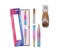 (8) Kolinsky Acrylic Nail Brush, 3d Pure Handmade Round Shape (size # 2/4/6/8/10/12/14/16/18) Nail Brushes For Acrylic Application, ,professional Nail Ar