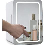 8 L Mini Fridge For Skincare Portable Cosmetic Refrigerator With Hot And Cold Setting Makeup Beauty Fridge Glass Panel + LED Lighting For Makeup And Skin Care Dual-Use Family Car Fridge (Color : Pink