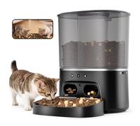 8 L Smart Pet Feeder with Camera, 1080p HD Video with Night Vision, 2-Way Audio, Dual Bowls Automatic Cat Feeder 5GHz WIFI Cat Dry Food Dispenser with App Control for Pets