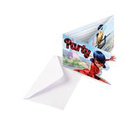 8 Ladybug Party Invitation Cards with Envelopes