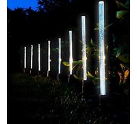 8 Large Solar Powered Stake Lights with Bubble Effect LED Marco Paul Multi One Size