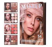 8-Layer Book Style Makeup Palette - Eyeshadow Palette with Highly Pigmented Durable Shades, Travel Makeup Set for Women and Girls, Home, Dating, Commuting, Stage