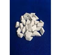 8 lb Ceramic Tumbling Media, 3/8 Inch Small Polyhedron Triangles for Vibrating Tumbler or Rotating Tumblers, Polishing Cleaning Metal Plastic Jewelry