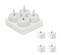 8 LED Rechargeable Tealight Candles and Charger, Rechargeable Tea Lights