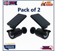 8 LED Solar Security Outdoor Wall Light PIR Motion Sensor Dummy CCTV IP65