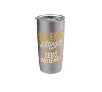 8 Legs A Stinger and Zero Patience Funny Scorpion Saying Stainless Steel Insulated Tumbler