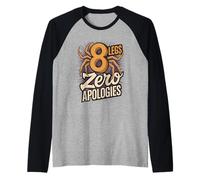 8 Legs Zero Apologies Funny Spider Saying Raglan Baseball Tee