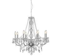 SEARCHLIGHT MARIE THERESE 8 light Chandelier Mink Or Clear