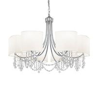 Ceiling Light Silver Nina 8 Chrome Searchlight 1058-8CC