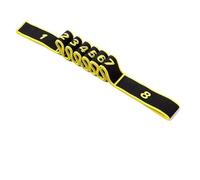 8-Loop Digital Resistance Band, Multi-Color Yoga & Latin Training Stretch Band, Imported Material with Posture Correction Feature(Yellow)