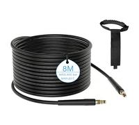 8 m High Pressure Hose for Kärcher K2 K3 K4 K5 K7, 400 Bar (5800 PSI) with Quick Connect Click System, Practical Extension and Replacement Hose with Storage Strap