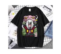 (8, M) Naruto Animation Derivatives Hatake Kakashi Printed Short Sleeve T-Shirt Men's and Women's 2025 Summer Fashion Casual Cotton Top