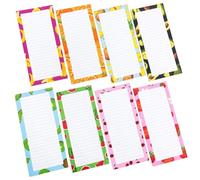 8 Magnetic Shopping List Pad for Fridge, 8Fruit Theme Style, for To-Do List | Magnetic Notepad for Fridge, Each 25 Sheets, Total of 200, 19×9cm, Tearable, Good Adsorption Capacity, for Office, Locker