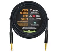 8 Meter - Gotham GAC-1 Ultra Pro - Premium, Low-Capacitance (21 pf/Ft) Guitar Bass Instrument Cable - with Straight to Straight 6.35mm Neutrik Gold Plated TS Connectors