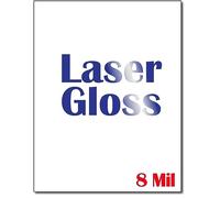 8 Mil Laser Gloss Cardstock - Single Sided Glossy Photo Paper for Laser Printers - 8 1/2" x 11" - 50 Sheets
