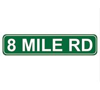 8 MILE RD sign Retro Aluminum Metal Sign for Street Home Office Garden Decor 4x16 Inch