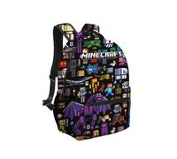 (8) Minecraft School Bag Double-sided Backpack Kids Gift