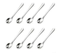 8 Mini Stainless Steel Spoons, 2.87 Inches Ice Cream Scoop, Seasoning Spoon, Coffee Spoon, Dessertice Spoon For Spices, Sauces, And Sweeteners(silver)