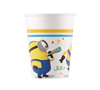 Procos Party Cups 93512 Minions Rise of Green – 200 ml FSC® Mix Disposable Paper Cups Pack of 8