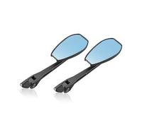 8 Mm/10mm Thread CNC Aluminum Alloy Universal Motocycle Side Rearview Mirrors Adjustable Angle Blue/purple Glass Motorcycle Rear View Mirrors(Blue)