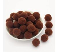 8 mm, approx. 500 pieces, colourful mini pompoms for crafts, felt balls, colourful pom pom balls, small pompoms, fluffy plush balls for decorating, sewing, DIY, creative crafts, brown
