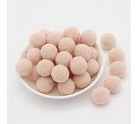 8 mm, approx. 500 pieces, colourful mini pompoms for crafts, felt balls, colourful pom pom balls, small pompoms, fluffy plush balls for decorating, sewing, DIY, creative crafts, beige