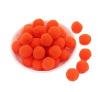 8 mm, approx. 500 pieces, colourful mini pompoms for crafts, felt balls, colourful pom pom balls, small pompoms, fluffy plush balls for decorating, sewing, DIY, creative crafts, orange