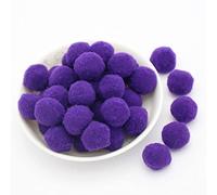 8 mm Approx. 500 Pieces Colourful Mini Pompoms for Crafts Felt Balls Colourful Pom Poms Small Pom Poms Fluffy Plush Balls for Decorating Sewing DIY Creative Crafts Purple