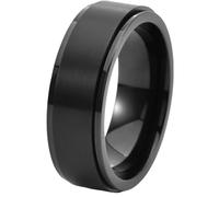 8 MM Brushed Titanium Steel Ring for Men Industrial Zen Jewelry Rotating Band Modern Masculine Gift