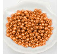 (8 mm / Orange) Beads/Craft Beads - 30 Colours with Hole for Crafting Dream Catcher Wax Beads Cross Accessories Decoration Mix Set Large and Small Thread Bracelet Key Ring Acrylic Colourful Jewellery
