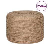 (8 mm x 250 m) vidaXL Rope 100% Jute Natural Hemp Cord Sisal Rope Multi Purpose Rope Cable