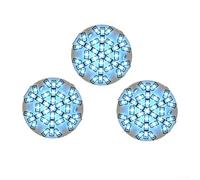 8 Mode Simulated Snowflake Lamp 26mm Diameter Metal Decorative Light with Magnetic Control for Holiday Display - Single Unit