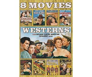 8 Movie Westerns: Quantez / Seminole / Redhead From Wyoming / War Arrow / Canyon Passage / Man From the Alamo / the Lawless Breed / Redhead From Wyoming / Gun for a Coward