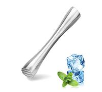 8" Muddler for Cocktails, Professional Stainless Steel Muddler for Old Fashioned Bitters, Creating Mojitos, Margaritas, Mint & Fruit Based Drinks- Ideal Home Bar, Bartender, Kitchen Masher Tool