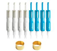 8 Needle Threaders,Automatic Needle Threader,Needle Threaders Hand Sewing,with 2 Anti-Trap Rings,Simple and Convenient Operation,Suitable for Home Multi-Purpose Sewing Machines