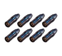 8 NEUTRIK NC3MXX-B 3-Pin XLR Male Cable Mt Connector Black w/Gold Pins