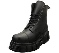 (8) New Rock Metallic M-newmili083-s39 Unisex Platform Boots in Black