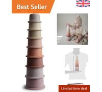 8 Non-Toxic Petal Stacking Cups | Promote Motor Skills & Sorting for Toddlers