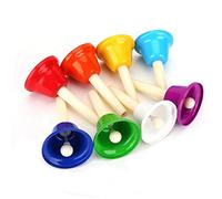 8 Note Hand Bells, Colorful Musical Percussion Instrument Musical Christmas Bells for Christmas Children's Day Family Activity School