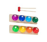 8 Note Musical Handbells Set Colorful Desk Bells Percussion Instrument