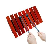 8 Note Xylophone Wooden Glockenspiel Xylophone With 2 Wooden Mallets Music Tools Percussion Instrument (9.5 inch)