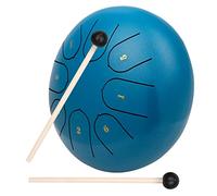 8 Notes C-key Steel Tongue Drum Hand Pan Percussion Instrument with Drumsticks for Musical Education Concert Mind Healing Yoga Meditation